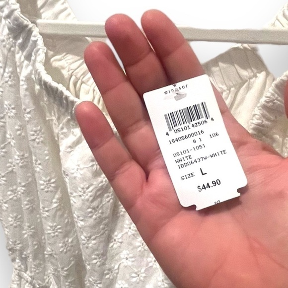 NEW | WINDSOR | Off The Shoulder Eyelet Skater Dress | Size Large - Picture 11 of 15